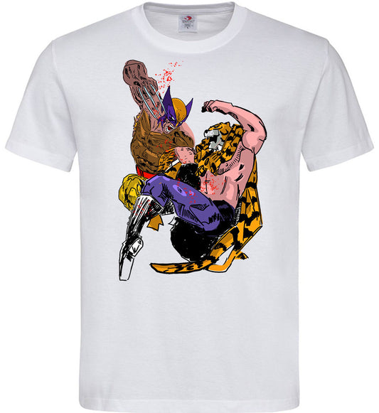 T-shirt Uomo Tigre vs Wolverine maglietta
