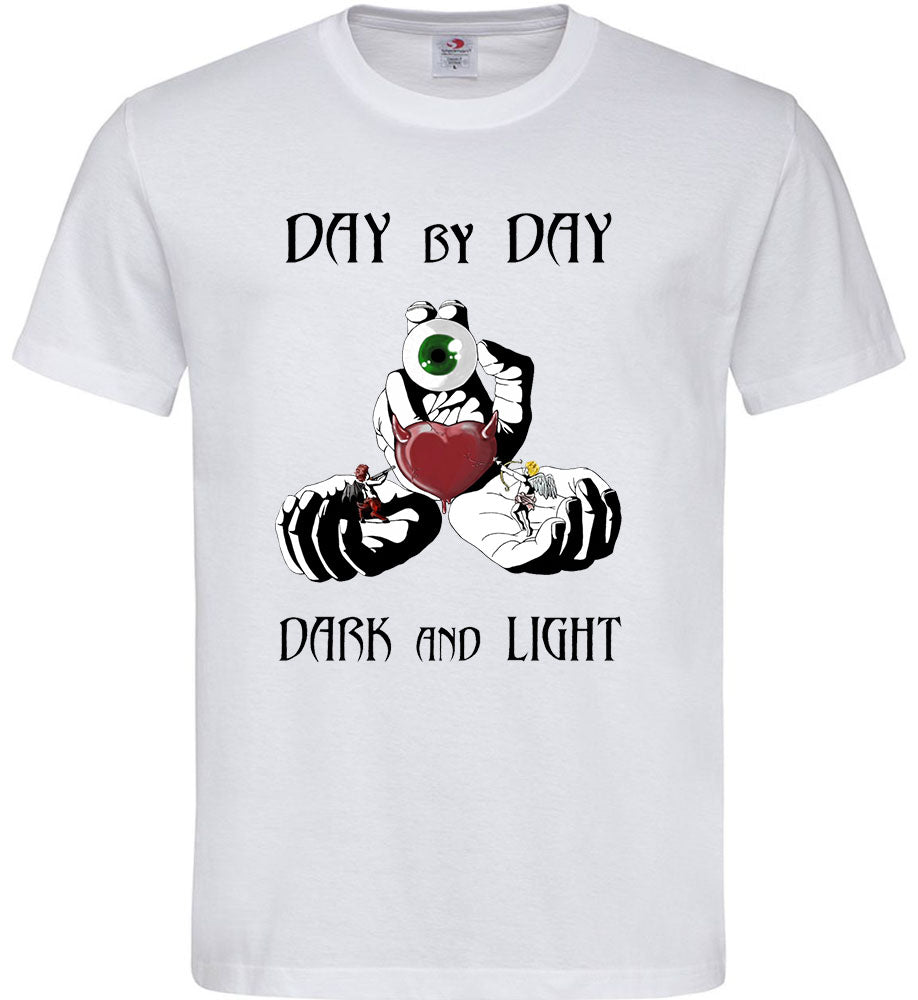 T-shirt Day by day dark and light maglietta