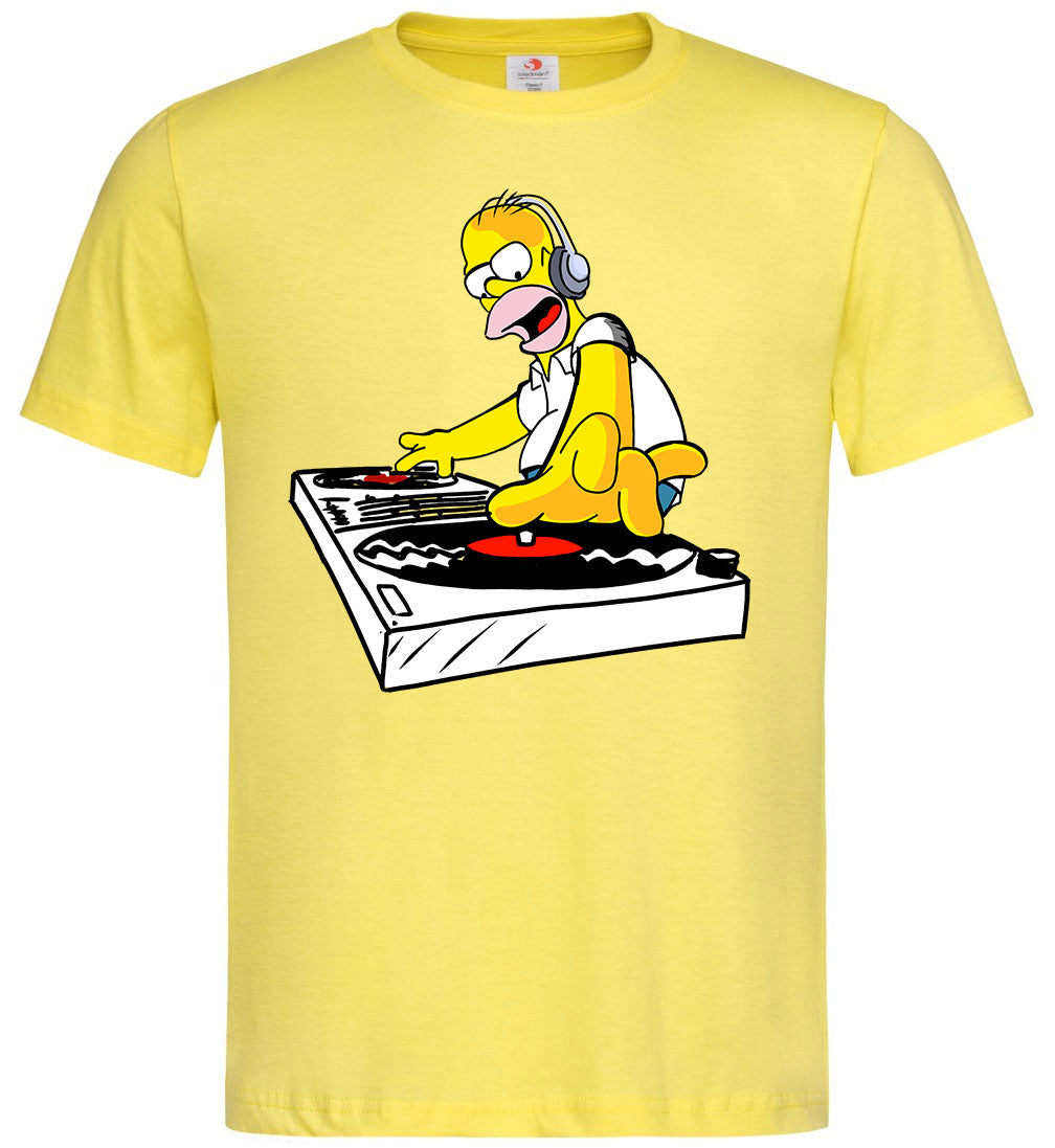 T-shirt Homer Simpson  maglietta DJ