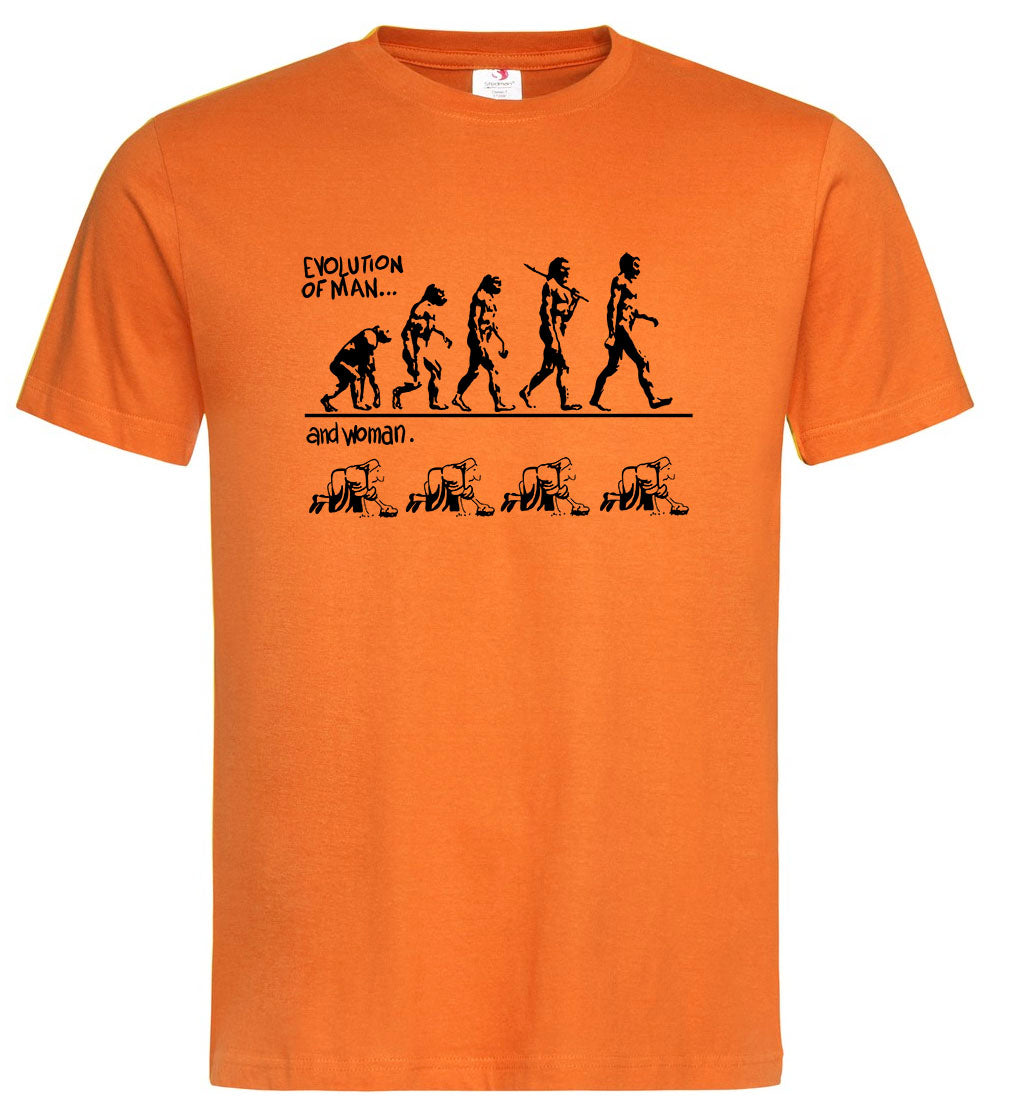 T-shirt Evolution Man and Women maglia humor