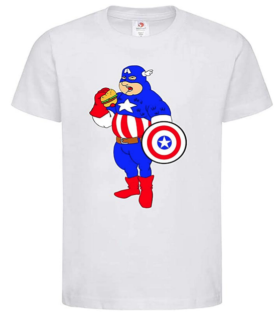 T-shirt Capitan America maglietta divertente